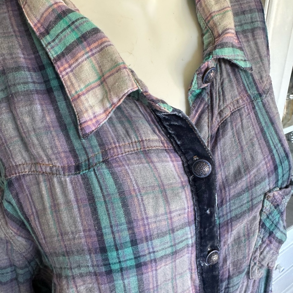 Aratta Multicolor Plaid Long Jacket - image 3